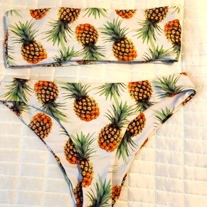 Zaful pineapple bikini size small